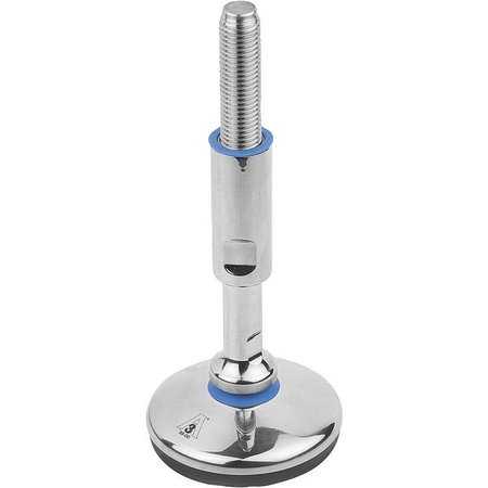 KIPP Levelling Foot For Hyg. Area, Form:A M24X79, D=120, Stainless Steel K1303.112024X140